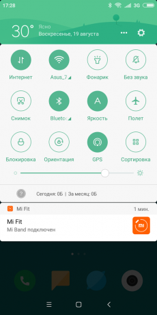 "Xiaomi" Redmi 6: Greitas Nustatymai skydas