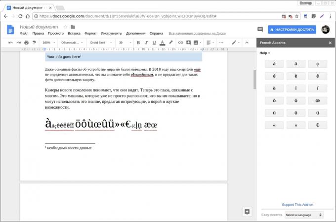 "Google Docs" Add-ons: Lengvas Akcentai