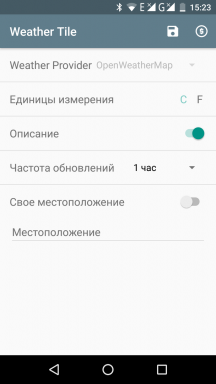 Orai Greita Nustatymai Plytelių - Plytelių su už naują versiją "Android" oras