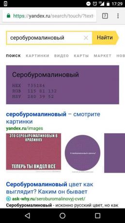 "Yandex" ": paieškos spalvos
