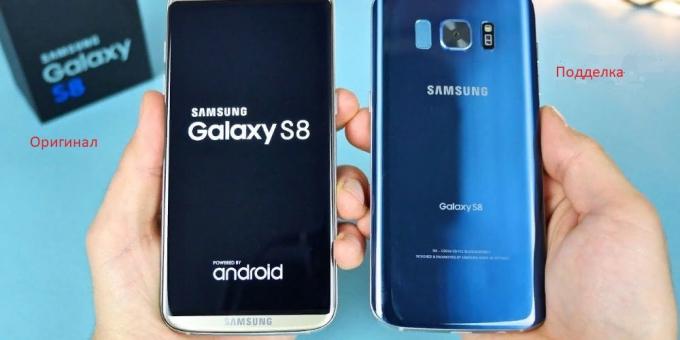 Originalios ir padirbtų išmanieji telefonai iš "Samsung"
