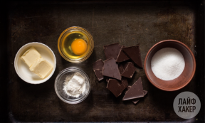 Receptai: Šokoladas Fondant ingredientai iš 5