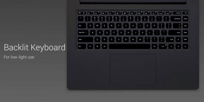 Xiaomi Mi Notebook Pro ": klaviatūros
