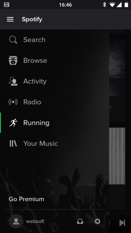 "Spotify" Running "Spotify" Running