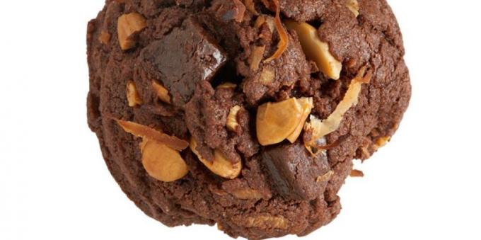 Šokoladas sausainiai su kokoso ir riešutų