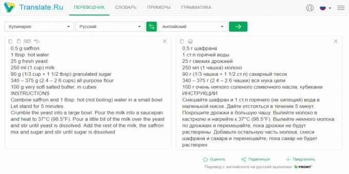 Translate.ru: receptai