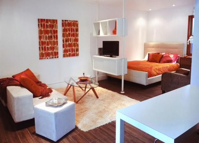 Design Studio apartamentai: optimalų dydį baldai