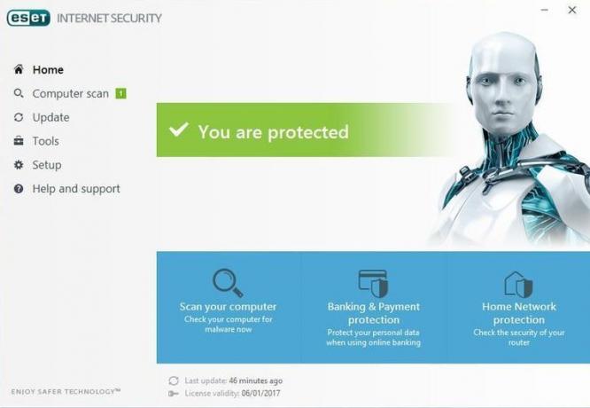 Anti-Virus, skirtas Windows 10: ESET Internet Security 10