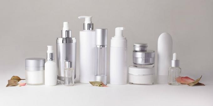 sutaupyti kosmetika: didelius paketus