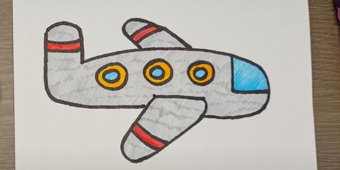 Kaip nupiešti lėktuvą: nupiešti lėktuvą su flomasteriais