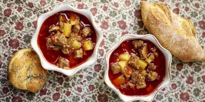 Geriausi jautienos patiekalai: guliašas sriuba iš Jamie Oliver