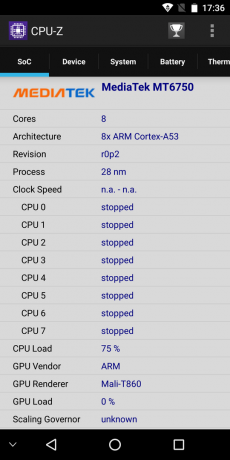 Bluboo S3. CPU-Z "