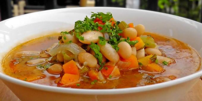Bezmięsny daržovių sriuba su pupelėmis