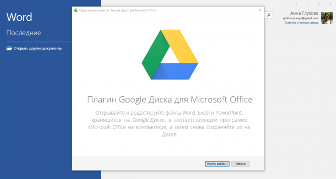 Kaip pridėti "Google Drive Microsoft Office