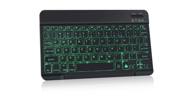 Belaidės klaviatūros: RGB apšviesta klaviatūra 