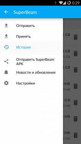 Kaip perkelti didelius failus su SuperBeam skirta "Android"