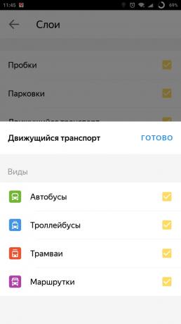 "Yandex". Žemėlapis "miesto: Paieška viešąjį transportą