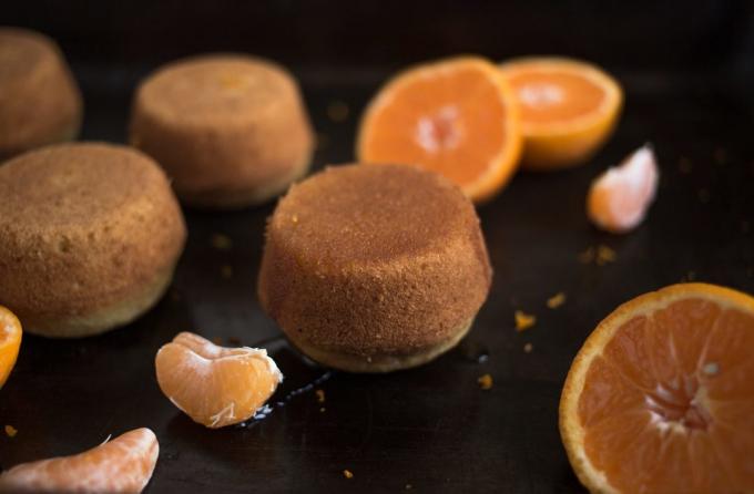 bandelės Tangerine: mandarinas ir bandelės