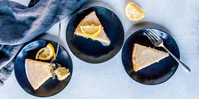 Veganų citrinų pyragas su glajumi