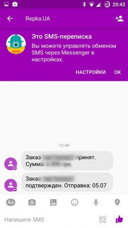 "Facebook" Messenger: SMS susirašinėjimas