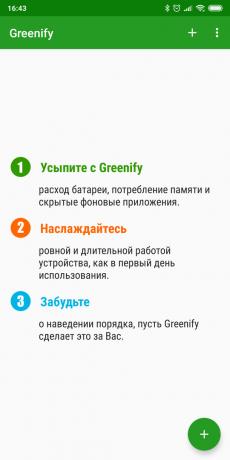 Greenify programa root-teises taupo baterija