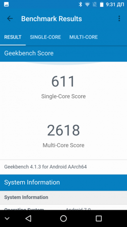 Leagoo KIICAA išmaišykite. GeekBench