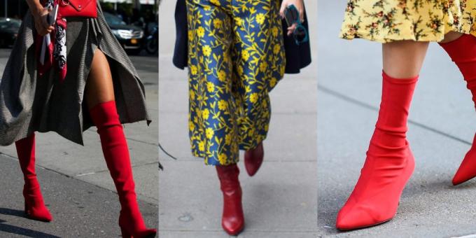 Mados prekė 2018: Tall raudoni batai
