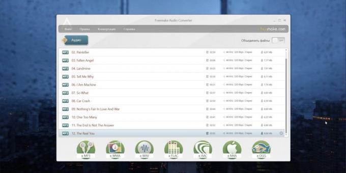 Audio Converter for Windows, MacOS ir Linux: Freemake Audio Converter