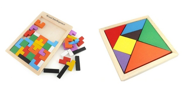 dovanos vaikams Naujųjų Metų: Mediniai Tetris