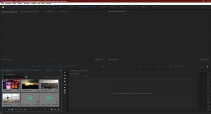 „Adobe Premiere Pro“: nuvilkite išteklius