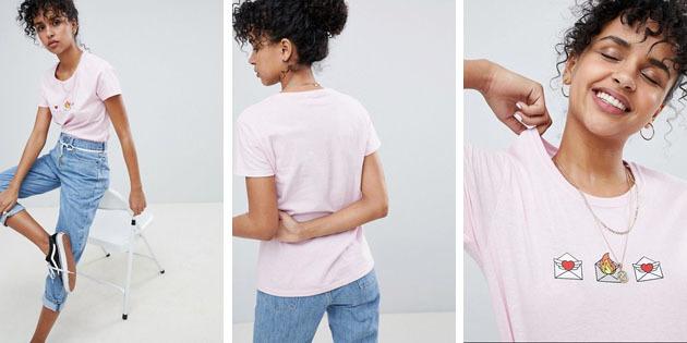 Moterų mados marškinėliai iš Europos parduotuvių: Marškinėliai Daisy Gatvė nemokamai cut