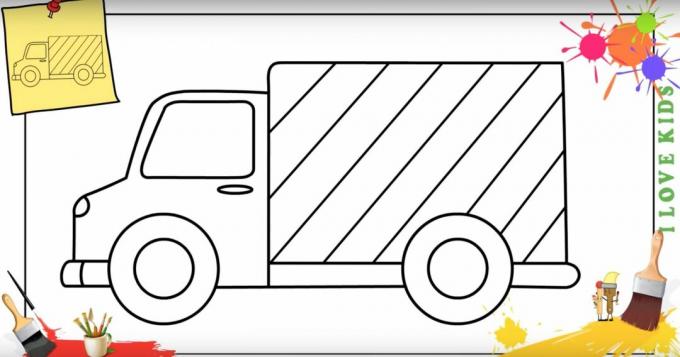Kaip nupiešti sunkvežimį