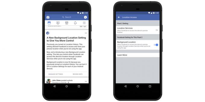 Įrenginiuose, kuriuose veikia "Android" Facebook "gauna duomenis geografinės, tačiau ji gali būti išjungta