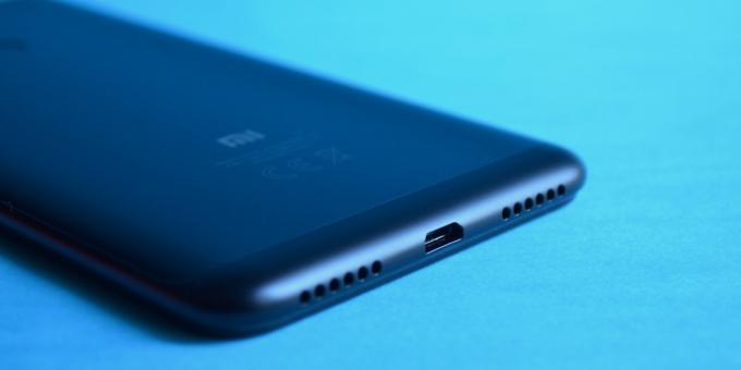 Apžvalga Xiaomi "Redmi 6 pastaba Pro": apatinė