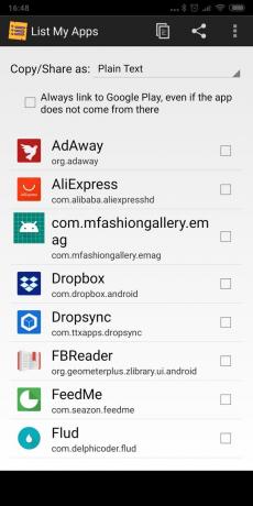 Android atsarginių kopijų programos: Sąrašas Mano programos