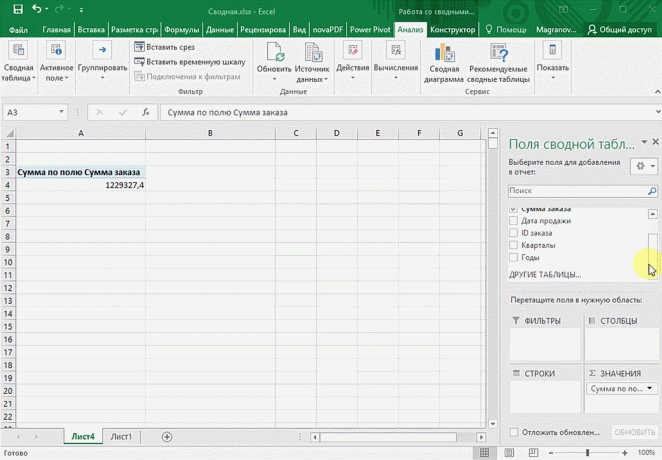 Suvestinė lentelė Microsoft Excel