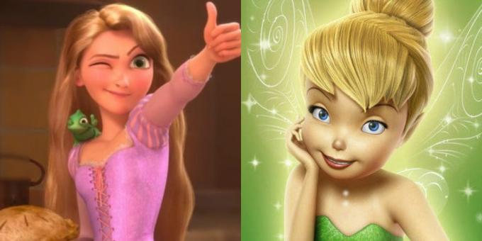 Kaip nustatyti savo tsvetotip naudojant kontrasto: Rapunzel ir Tinkerbell
