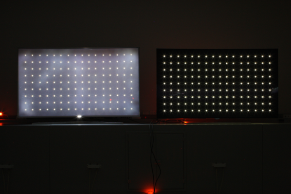Kaip pasirinkti televizorių: Kairėje - LED, dešinėje - AMOLED