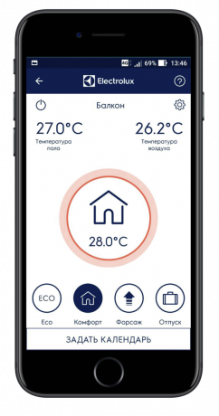 Termostatas Electrolux "ETS-16 galima sinchronizuoti su savo išmanųjį telefoną