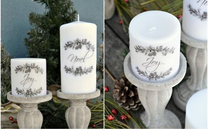 Kaip padaryti, kad dovanų Naujųjų Metų išvakarės su savo rankomis: žvakė su graviravimu
