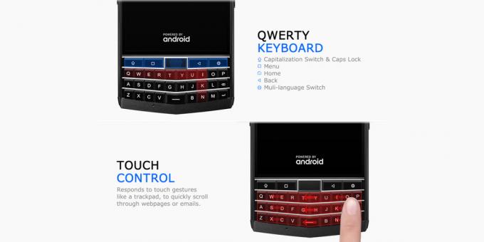 QWERTY klaviatūra smartfon trunkantis Unihertz Titan