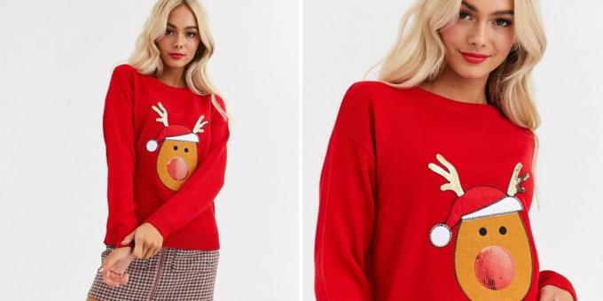 Kalėdų megztinis su elnių