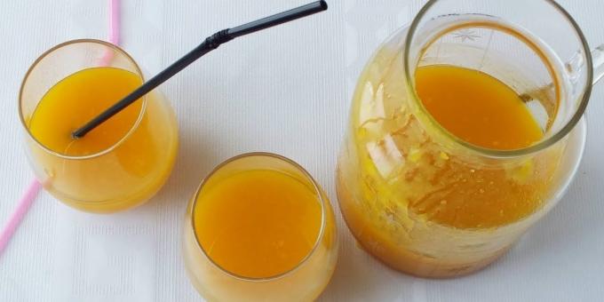 Moliūgų sulčių su plaušienos paruošti ir be juicers