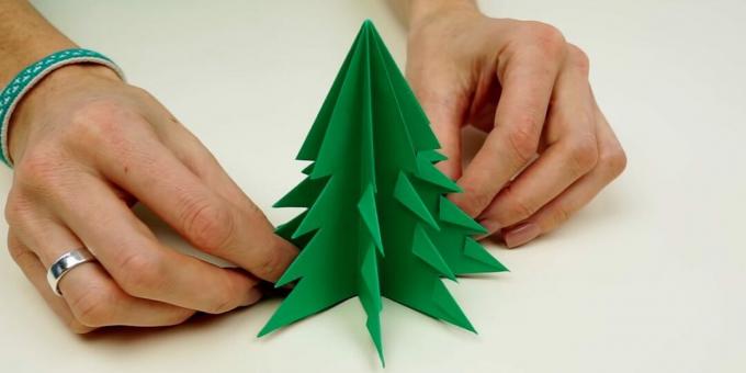 Kaip padaryti savo rankomis Kalėdų eglutę iš popieriaus