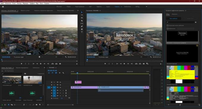 „Adobe Premiere Pro“: pasirinkite tinkamą pavadinimo šabloną