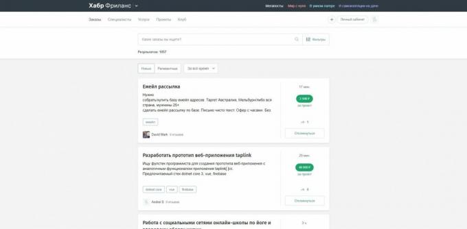 Laisvai samdomi mainai: "Habr Freelance"