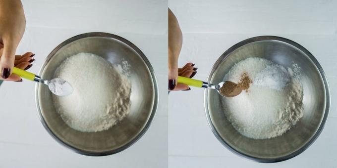 Kaip virėjas tortą su kriaušių: Pridėti cinamono ir kepimo miltelių