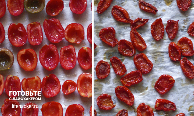 Kaip namuose pasigaminti saulėje džiovintų pomidorų: pašaukite pomidorus į orkaitę