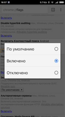 Kaip grąžinti kontekstinę paiešką naujos redakcijos "Google Chrome" Android "