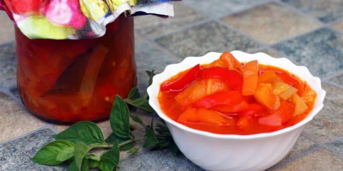 Lecho receptai: Klasikinis lecho iš paprikos ir pomidorai